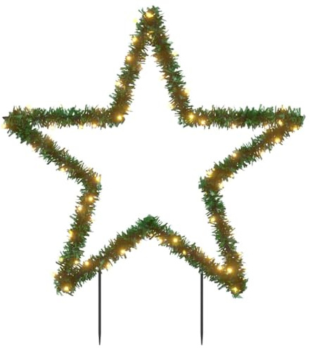 vidaXL Weihnachtsstern mit Erdspießen und 80 LEDs 60 cm