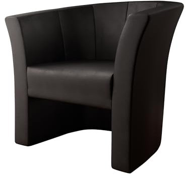 Mirjan24 Cocktailsessel Noliaw, Design Polstersessel Clubsessel Bürosessel Relaxsessel Loungesessel Einzelsessel Sessel Club Möbel (Kunstleder Soft 011)