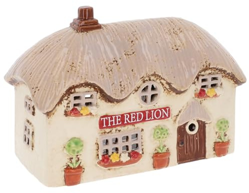 Shudehill Giftware Village Pottery Pub Tealight Collection - Crown, Red Lion & Royal Oak Pubs (Red Lion Pub)