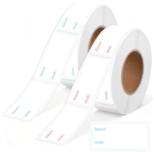 1000 Pcs Gefrieretiketten zum Beschriften 50 x 25mm Gefrieretiketten