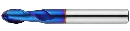 1 pz HRC45 55 65 Fresa a sfere in carburo Punta da trapano CNC in acciaio al tungsteno a 2 taglienti R Lavorazione superficiale(HRC65,R2*10d*25H*75L)