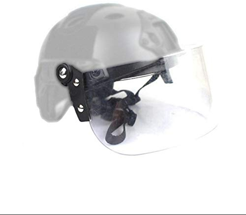 DETECH Taktische Helmbrille Klare Riot Visor Face Shield-Schutzbrille Airsoft Paintball-Zubehör