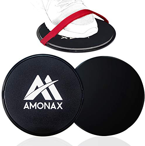 Amonax Gleitscheiben Fitness Doppelseitige Slider-Übung core fitness Scheibe Gym Gliding Discs für Bauchmuskeltraining Übungen Teppich Holzböden für Hause Training, gleitscheibe Sport slides