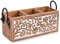 Indus Lifespace Mango Wood 3 Compartment Cutlery Trays Multifunctional Desktop Caddy for Kitchen Countertop Work Desk (27.94cm x 10.16cm x 11.43cm)