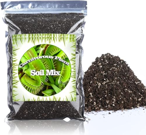 Carnivorous Plant Soil Mix, 1L Small Size Bag for Repotting, All Natural Ingredients Great for Venus, Sundews, and Pitcher Plants
