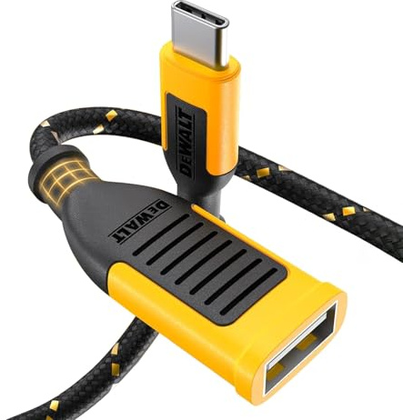 Dewalt Heavy Duty Usb To Usb C Adapter 2Pack, Usbc Male To A Female Otg Charger Type C Converter For Apple Watch Ultra 7 8 9, Iphone 16 15 Plus Pro Max, Airpods 3, Ipad Air, Car, Samsung Galaxy S24 23 | Type C Converter for Apple Watch Ultra 7 8 9, iPhone 15 14 13 Plus Pro Max, AirPods 3, iPad Air, Car, Samsung Galaxy