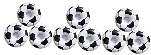 Gogogmee 9stücke Aufblasbare Getränkehalter Im Fußball-Design Cups Für Pool Und Strandpartys Für Sportevents Und Sommerfeiern Stabil Und Leicht Verwendbar