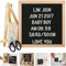 QSLKI Felt Letter Board, 10x10in Changeable Letter Board Message Board, 510 Letters & Numbers, Stand & Bag, Peg Boards With Letters Handmade Oak Message Board For Home Decoration