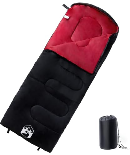 Ziaphsol sovsäck för vuxna camping, filt sovsäck 3 till 4 årstider, vattentät polyester, 220 x 83 cm, lätt förpackningsstorlek, för vandring, vandring, tält och resor
