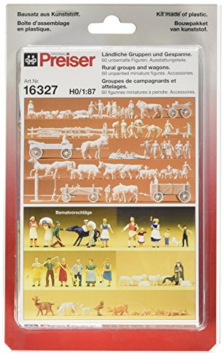 Preiser 16327 ländliche Gruppen Gespanne unbemalt H0