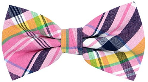 OCIA Men's Pre-Tied Bow Tie Adjustable Tuxedo Bowtie for Wedding Party Pink Yellow White Navy