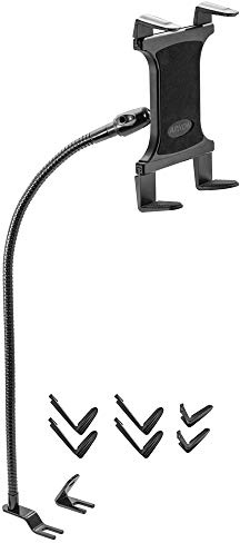 ARKON Mounts Car or Truck Seat Rail Tablet Mount 28 Gooseneck | Universal Fit | 360° Adjustable Viewing | Solid Flexible Arm | Compatible with iPad, Samsung, Google, & More | TAB192L28
