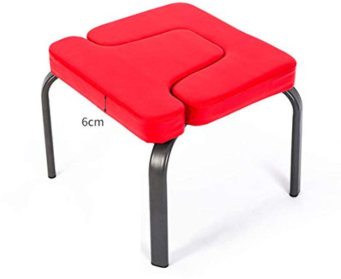 KUANDARYJ Inversion Chaise Banc avec Coussin Confortable Tabouret de Poirier Fitness pour Yoga à la Maison et Gymnastique pour la Famille Gymnase, Red