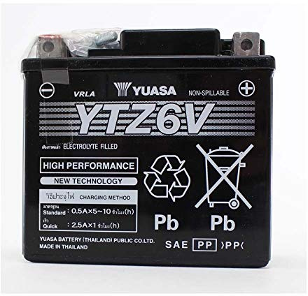 Batterie Yuasa YTZ6-V vorgeladen