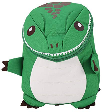Kinder Dinosaurier Rucksack, 3D Kleinkind Cartoon Rucksack Kinder Kindergarten Rucksäcke Schulrucksack Vorschule Niedlich Tier Kinderrucksack Mini Tiere Kindergartentas mit Anti Verlorene Leine Grün