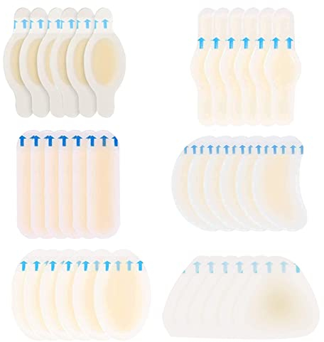 36 Stück Blasenpflaster, Blister Pads Gel Pflaster für Blase Fuß Schutz, Unsichtbare und Wasserdicht Hydrokolloid Patch, Verhindert Schmerzen durch Blasen an Fersen, Zehen und Füßen (36pcs)
