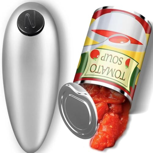 CYTBEK Apriscatole Elettrico Automatico, Apriscatole a Mano Libera con Interruttore One Touch, Apriscatole da Cucina per Cucina, Chef, Ristorante, Donne, Artrite e Anziani, Sicuro e Facile
