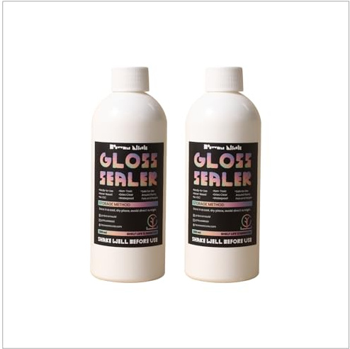 BOOWAN NICOLE Acryl Glanz Versiegelung/ Varnish,Antifading Lack Wasserfest Farbe fur Jesmonit Beton Gips Handwerk (500ml)