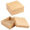 Scatole Portaoggetti In Legno Grezzo con Coperchio, 10 x 10 x 5 cm Piccole Scatole Quadrate In Legno Naturale Rustico, Per Decorazione, Piante, Casa, Collezionista, Fai Da Te