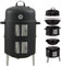 GLÜHZONE RS 400 - Smoker zum Grillen – 3in1 Holzkohlegrill mit Deckel zum Räuchern, Grillen und Garen (Wasserschale, 2 Grillroste, Räucherhaken, Temperaturanzeige) - Räuchertonne für Garten & Camping