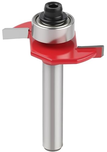 T Slot Router Bit 1/4 Shank 3mm Slot Cutter Bit Biscuit Jointer Router Bits Woodworking Red Cutter for Slotting Grooving Rebating Applications Knock on Furniture Campervan Motorhome