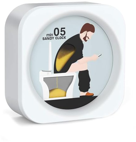 Water Hourgless, 5 Minuti Water Hourglass Sand Timer, Timer di Cacca Divertenti per Uomini, Timer di Clessidri per Toilette Creativo, Regali per, Marito, papà, Festa del papà, Feste di Compleanno