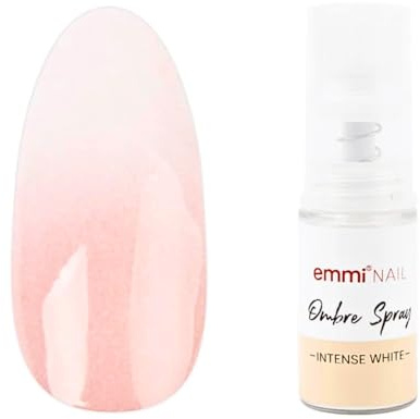 Emmi-Nail Baby Boomer Ombré Spray 5g Nagelpuder - Intense White Farbpigment-Powder - für Gelnägel und Acrylnägel, Professioneller Airbrush-Effekt - Nageldesign Spray