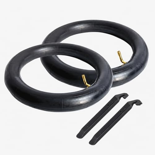 2 Stück Schlauch 12 Zoll 12 1/2 x 2 1/4 57-203 mit Zwei silbernen Reifen Entladestangen,Schlauch für Reifen 12/12.5x1.75/1.95/2.10/2.125 Kinderfahrrad/Kinderwagen/Dreirad/Balancerad, Fahrradschlauch