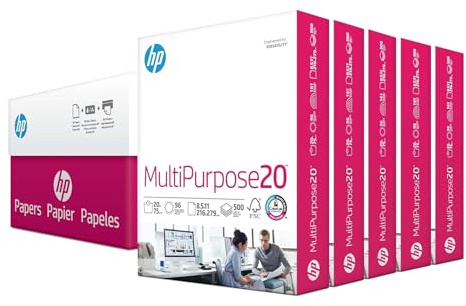 HP 115100 Multipurpose Paper, 96 Bright, 20 lb, Letter, White, 2500 Sheets/Carton