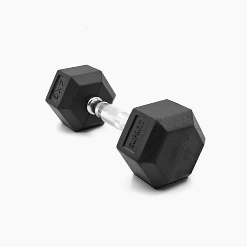Suprfit Hexagonhantlar – hantelset, vikter på 1–50 kg med gummibeläggning i par, sexkantiga hantlar, set för crosstraining och funktionell träning, vikter, hantelset, dumbbells-set