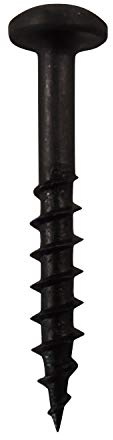Rok Hardware 100 Pack #8 x 1-1/4 Coarse Thread Phillips Pan Head Wood Screws Black MDF