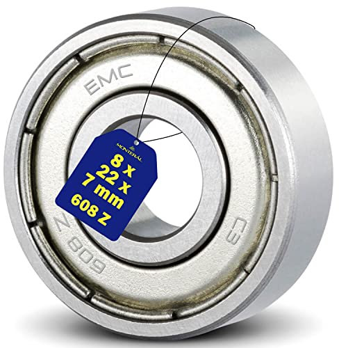 Kugellager für den Motor 608 Z mit Größe 8x22x7 mm Garantie 10 Jahre - MONTERAL