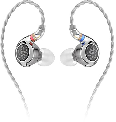 FiiO FD11 Earphones High Performance Dynamic Driver IEMs Earbuds with Deep Bass 0.78mm Detachable Cable 3.5mm Plug in Ear Headphones for Musician Singer Music (Silver)