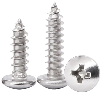 Lot de 100 vis autotaraudeuses M3 x 30 mm, vis cruciformes à tête ronde en acier inoxydable 304, boulons de fixation pour meubles en bois et cloison sèche
