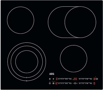 AEG HK654070IB ceramic hob self-sufficient