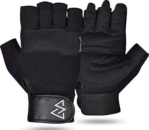 IGOERA®️ Kletterhandschuhe mit hochwertigen u. robusten Nähten, Fingerhandschuhe zum Klettern u. Bouldern für mehr Grip u. Schutz am Fels u. an der Wand, Unisex (S)