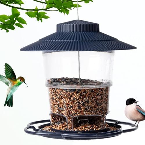 Shudyear Bird Feeders for Outdoors, Bird Feeders for Outside Outdoors Hanging, Adjustable feeder, Easy to Fill Small Bird Feeder, Hanging Bird Feeder for Garden Yard Outsid