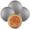 HTRTRR Padella rotonda per pizza Ø 32 cm, 4 teglie per quiche, teglia per pizza in acciaio al carbonio rivestito, teglia per pizza, quiche, torte