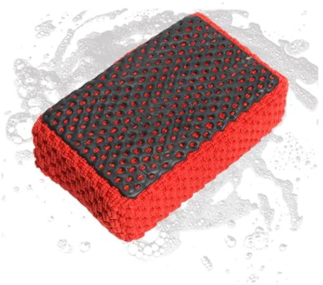 Missmisq Autoschwämme zum Waschen, Autowaschschwämme Nicht -Kratzer | Reinigen Scrubber Schleifschlammbürste,Detailvorräte, einfache Griffreinigungswerkzeuge für Auto, LKW, Motorrad