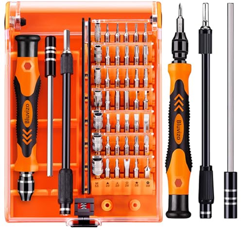 Feinmechaniker Werkzeug Set Mini Werkzeug: 45 in 1 Klein Schraubendreher Set mit Torx T3, T4, T5, T6, T8, T9, T10, T15, T20 usw. Präzisions Reparaturset für Computer, PC, iPhone, Laptop, PS4 und Handy