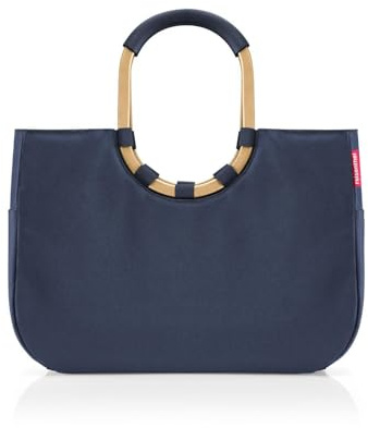 reisenthel loopshopper L midnight gold – Stabile Tasche mit praktischen Fächern aus recycelten PET-Flaschen – Charmantes und wasserabweisendes Design