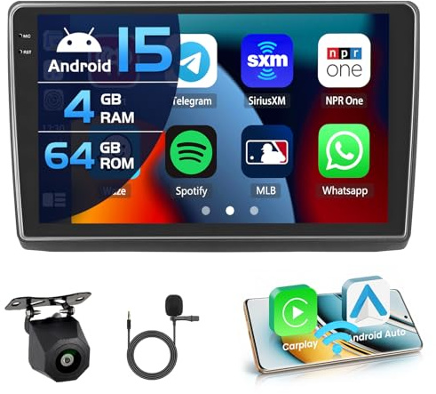 Inefala 4+64G bilradio för Renault Trafic 2/Opel Vivaro A/Nissan Primastar Android 15 med 10'' In-Cell-skärm, stöd för trådlös Carplay och Android Auto Mirror Link Radio FM/RDS GPS WIFI BT