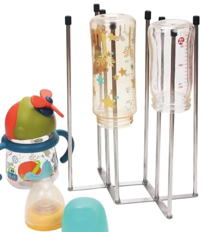 Égouttoir À Bouteilles – Support D'égouttage De Tasse Pliable À 8 Pôles, Suport De Rangement Compact Pour Biberons, Organisateur Polyvalent Pour Tasses En Verre, Carafe À Vin | Support Sec Pratique P