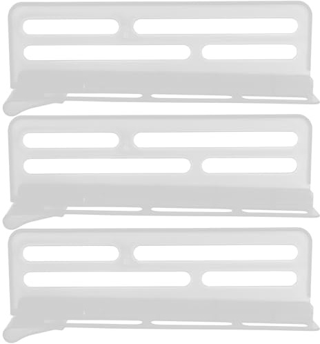 Veemoon 3PCS Adjustable Refrigerator Side Door Dividers Plastic Food Partition Boards Fridge Drawer Separator Household Freezer Accessory for Kitchen Organization