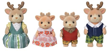 Calico Critters Reindeer Family, Set of 4 Collectible Doll Figures