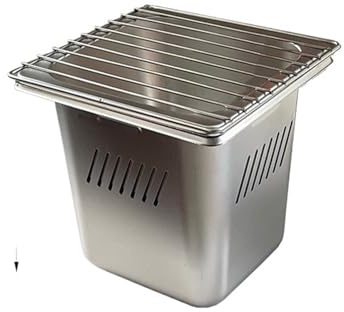 Parrilla de barbacoa for exteriores, Mini carbón portátil for el hogar, pequeña estufa acampada for interior, herramientas for, 1 ud(B SET)