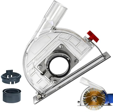 Cubo Protector contra Polvo para Amoladora - Protector de Corte | Accesorio de Recolección de Polvo para Amoladora Angular - Para Reparaciones Industriales Exteriores en Hormigón, Piedra, Mármol
