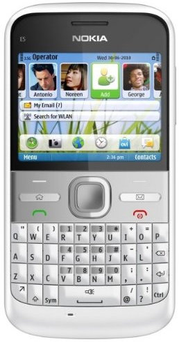 Nokia E5 – 00 Smartphone Triband GSM/WCDMA/Edge/GPRS Keyboard AZERTY White