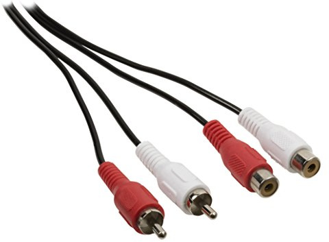 Valueline VLAP24205B50 - Rallonge audio stéréo - 2x RCA Mâles vers 2x RCA Femelle - 5m