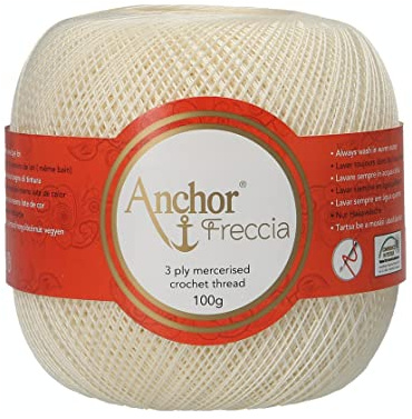 Anchor 4770016-06650 Häkelgarne, 100% Baumwolle, 6650, Stärke 16, 163 Gramm